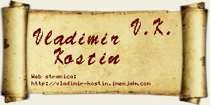 Vladimir Kostin vizit kartica